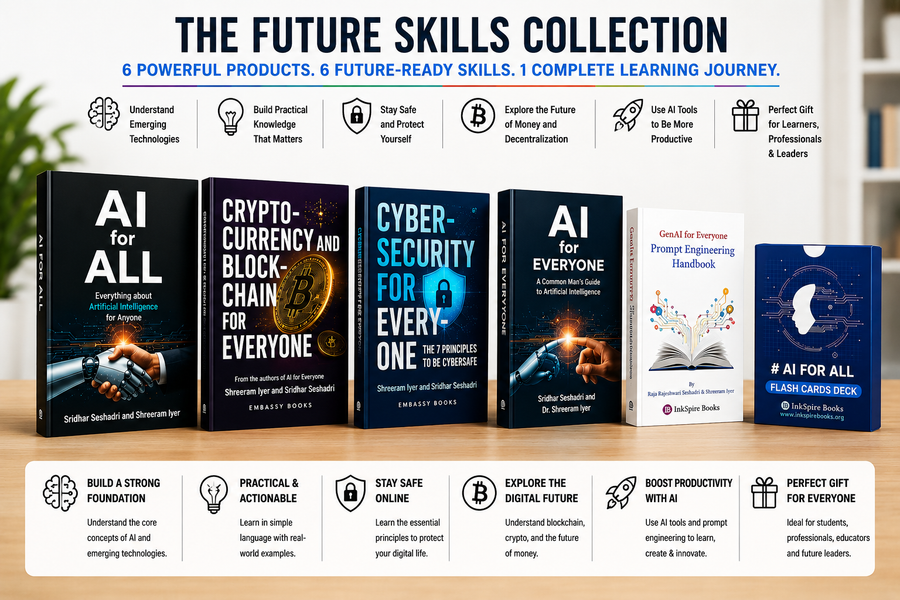 The Future Skills For Everyone - 5 Books, Learning Flash Cards - 1 Deck. 4 Essential Technologies - 1 Complete Learning Journey