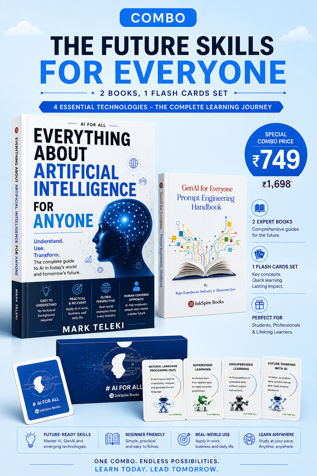 The Future Skills For Everyone - 2 Books + Learning 52 Flash Cards. 1 Complete Learning Journey.